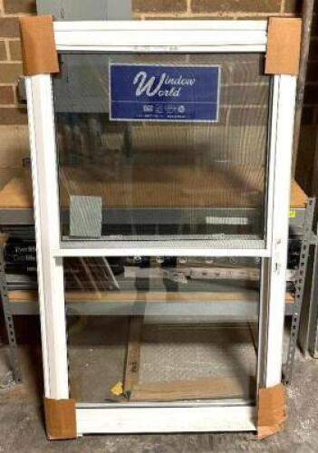 DESCRIPTION: 35-3/4"X59-3/4" STANDARD WHITE WINDOW BRAND/MODEL: WINDOW WORLD SIZE: 35-3/4"X59-3/4" LOCATION: WAREHOUSE QTY: 1