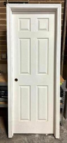 DESCRIPTION: 30" COMPOSITE RIGHT HAND PREHUNG INTERIOR DOOR SIZE: 30"X80" LOCATION: WAREHOUSE QTY: 1
