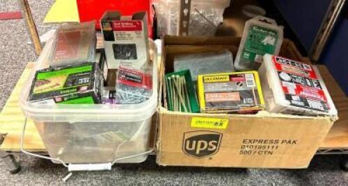DESCRIPTION: CONTENTS OF SHELF (ASSORTED SCREWS AND NAILS AS SHOWN) LOCATION: WAREHOUSE #1- PAINT ROOM
