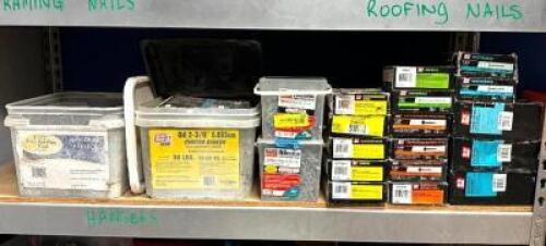 DESCRIPTION: CONTENTS OF SHELF (ASSORTED HARDWARE AS SHOWN) LOCATION: WAREHOUSE #1- PAINT ROOM