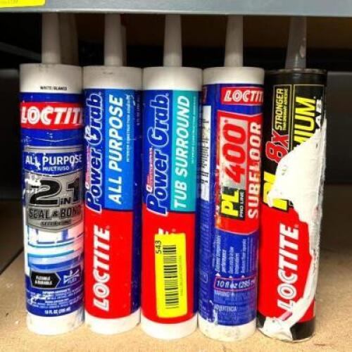 DESCRIPTION: ASSORTED SEALANTS AS SHOWN LOCATION: WAREHOUSE #1- PAINT ROOM