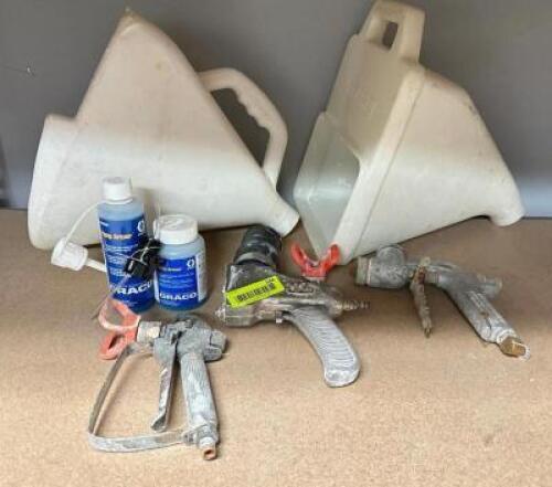 DESCRIPTION: ASSORTED PAINT SPRAYING SUPPLIES AS SHOWN LOCATION: WAREHOUSE #1- PAINT ROOM