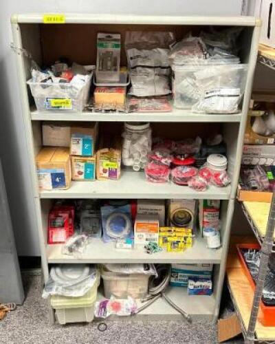 DESCRIPTION: 5-TIER METAL SHELVING UNIT (CONTENTS NOT INCLUDED) SIZE: 32" X 14" X 54" LOCATION: WAREHOUSE #1- PAINT ROOM