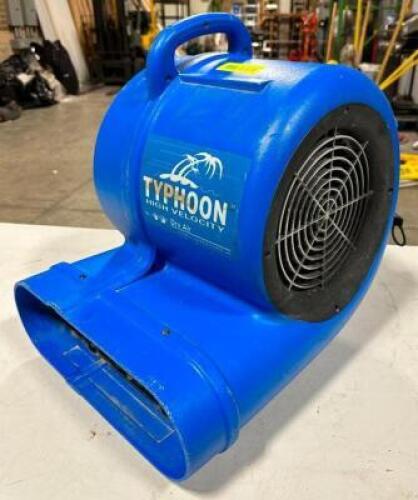 DESCRIPTION: 3-SPEED INDUSTRIAL BLOWER BRAND/MODEL: TYPHOON LOCATION: WAREHOUSE QTY: 1