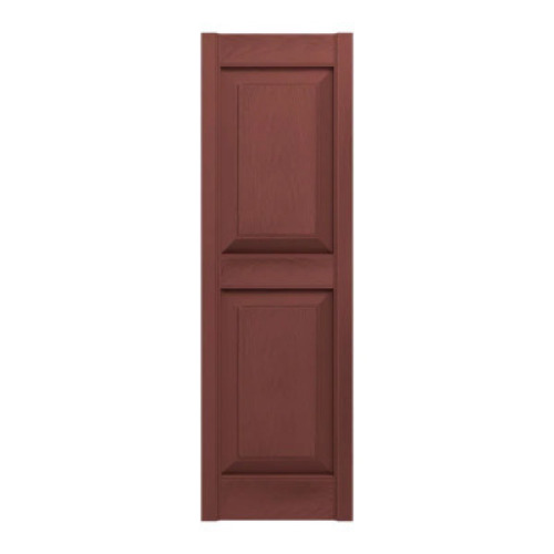 DESCRIPTION: (2) PAIR OF VINYL DOUBLE PANEL SHUTTERS IN BURGUNDY RED BRAND/MODEL: MID AMERICA SIZE: 14-3/4"X55" LOCATION: WAREHOUSE QTY: 2