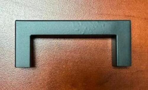 DESCRIPTION: (10) 3" BLACK CABINET PULLS LOCATION: BACK OFFICE QTY: 1