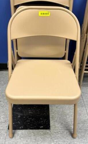 DESCRIPTION: (9) BEIGE FOLDING CHAIRS LOCATION: KITCHEN QTY: 9