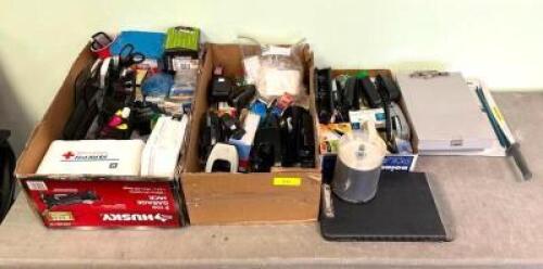 DESCRIPTION: ASSORTED OFFICE SUPPLIES AS SHOWN INFORMATION: SEE PHOTOS FOR MORE DETAIL LOCATION: MAIN OFFICE QTY: 1