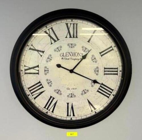 DESCRIPTION: 30" WALL CLOCK BRAND/MODEL: GLENMORE LOCATION: MAIN OFFICE QTY: 1