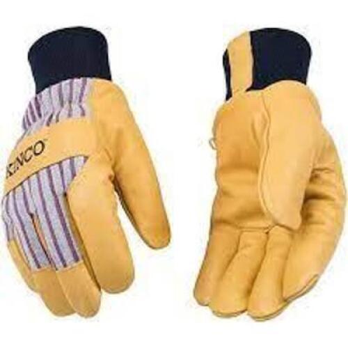 DESCRIPTION: (3) PAIRS OF LINED PREMIUM GRAIN PIGSKIN PALM WITH KNIT WRIST WORK GLOVES BRAND/MODEL: KINCO #1927KW INFORMATION: YELLOW RETAIL$: $33.47