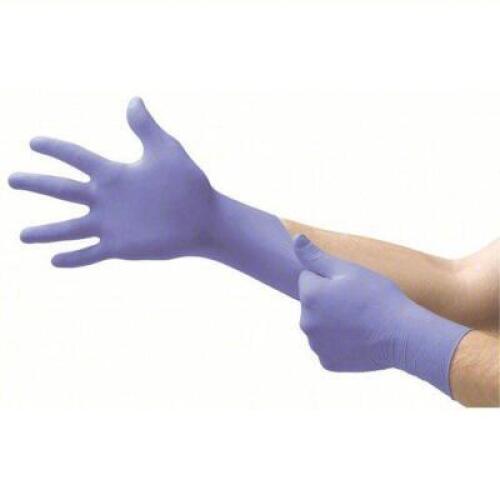 DESCRIPTION: (4) BOXES OF (100) DISPOSABLE GLOVES, NITRILE BRAND/MODEL: MICROFLEX #3NEU7 INFORMATION: BLUE RETAIL$: $29.20 PER BOX SIZE: 3 SMALLS, 1 M