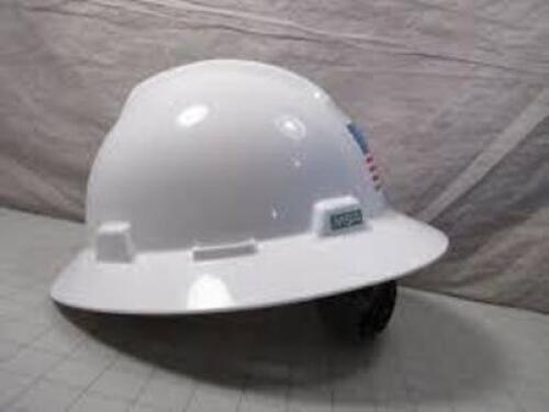 DESCRIPTION: (1) CASE OF (20) HARD HELMET BRAND/MODEL: MSA-TGD #400012339 INFORMATION: WHITE RETAIL$: $41.00 PER HELMET SIZE: ONE SIZE FITS MOST QTY: