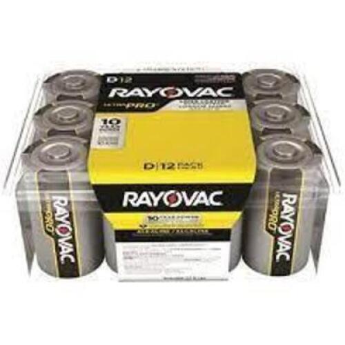 DESCRIPTION: (3) ULTRA PRO D ALKALINE BATTERIES BRAND/MODEL: RAYOVAC RETAIL$: $19.23 EA SIZE: D12 QTY: 3