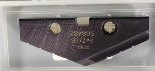 DESCRIPTION: (3) SUPER HSS (T15) THROW AWAY DRILL INSERTS BRAND/MODEL: YG1 S08432 RETAIL$: $47.59 EA SIZE: 2-7/16" QTY: 3