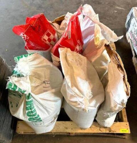 DESCRIPTION: PALLET OF ASSORTED ANIMAL FEED (PARTIAL BAGS, SEE PHOTOS FOR MORE INFO) LOCATION: MAIN WAREHOUSE