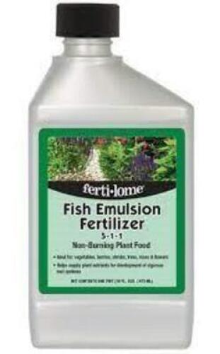 DESCRIPTION: (5) 16 OZ. BOTTLES OF FISH EMULSION FERTILIZER 5-1-1 BRAND/MODEL: FERTI-LOME 767001 RETAIL$: $7.00 EACH LOCATION: RETAIL SHOP QTY: 5