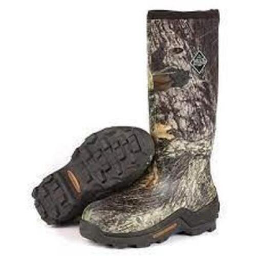 DESCRIPTION: PAIR OF WOODY ELITE BOOTS BRAND/MODEL: MUCK WDE-MOBU INFORMATION: MOSSY OAK SIZE: M 7 RETAIL$: $159.99 LOCATION: RETAIL SHOP QTY: 1
