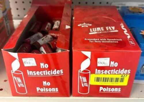 DESCRIPTION: (2) BOXES OF FLY CATCHES BRAND/MODEL: LURE FLY LOCATION: RETAIL SHOP QTY: 2