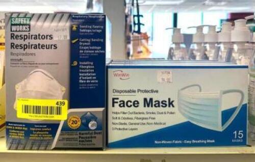 DESCRIPTION: (5) BOXES OF FACE MASKS LOCATION: RETAIL SHOP QTY: 5