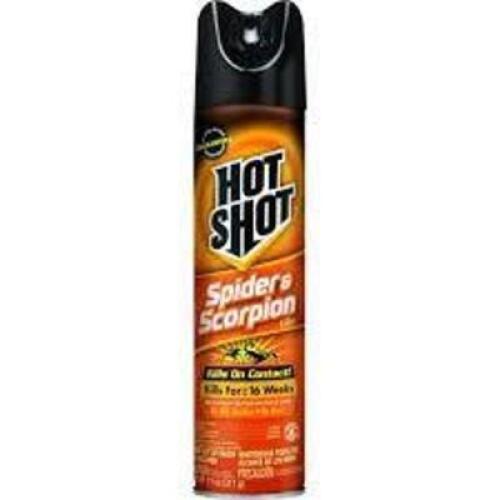 DESCRIPTION: (3) 11 OZ. CANS OF SPIDER & SCORPION KILLER BRAND/MODEL: HOT SHOT RETAIL$: $1.05 EACH LOCATION: RETAIL SHOP QTY: 3