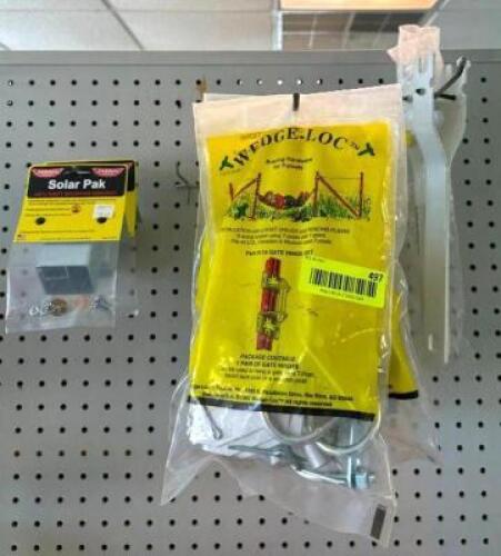 DESCRIPTION: ASSORTED FENCE POST ACCESSORIES LOCATION: RETAIL SHOP QTY: 1