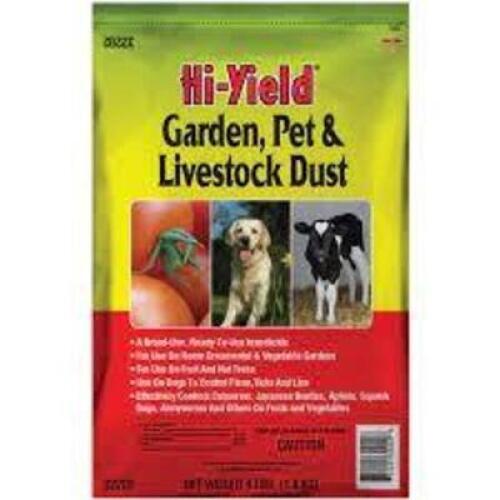 DESCRIPTION: (12) 4 LB. BAGS OF GARDEN, PET & LIVESTOCK DUST BRAND/MODEL: HI-YIELD 32202 LOCATION: STOCK ROOM QTY: 12