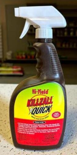 DESCRIPTION: (5) 32 OZ. BOTTLES OF KILLZALL QUICK WEED AND GRASS KILLER BRAND/MODEL: HI-YIELD 32168 LOCATION: STOCK ROOM QTY: 5