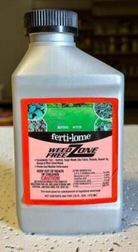 DESCRIPTION: (5) 16 OZ. BOTTLES OF WEED FREE ZONE BRAND/MODEL: FERTI-LOME 10524 LOCATION: STOCK ROOM QTY: 5