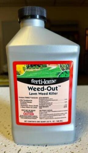 DESCRIPTION: (6) 32 OZ. BOTTLES OF WEED-OUT LAWN WEED KILLER BRAND/MODEL: FERTI-LOME 10515 LOCATION: STOCK ROOM QTY: 6