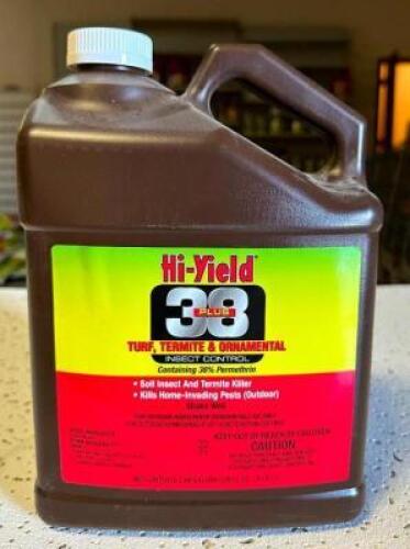 DESCRIPTION: (2) 1 GALLON JUGS OF 38 PLUS TURF, TERMITE & ORNAMENTAL INSECT CONTROL BRAND/MODEL: HI-YIELD LOCATION: STOCK ROOM QTY: 2