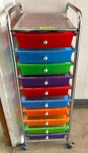 DESCRIPTION: ROLLABOUT DRAWER BIN UNIT LOCATION: STOCK ROOM QTY: 1