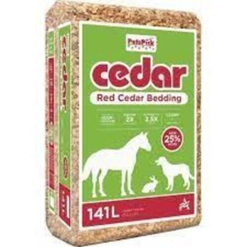 DESCRIPTION: (10) 141L BAGS OF RED CEDAR BEDDING BRAND/MODEL: PETSPICK LOCATION: STOCK ROOM QTY: 10