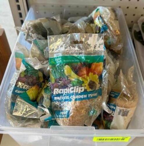 DESCRIPTION: BOX OF NATURAL GARDEN TWINE BRAND/MODEL: RAPICLIP LOCATION: RETAIL SHOP QTY: 1