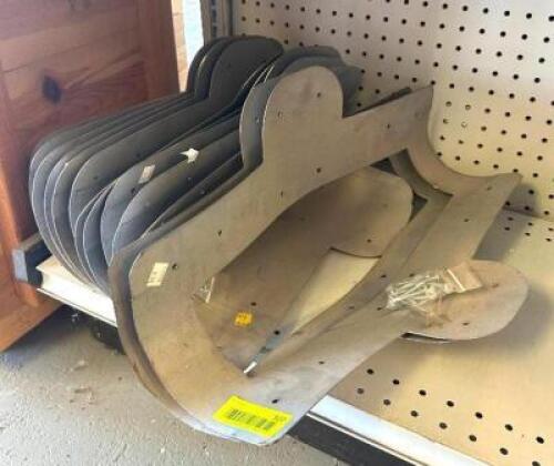 DESCRIPTION: ASSORTED METAL POST SUPPORT BRACKETS LOCATION: RETAIL SHOP QTY: 1
