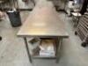 10' X 30" STAINLESS TABLE W/ UNDER SHELF - 2