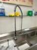 114" X 27" THREE WELL STAINLESS POT SINK W/ LEFT AND RIGHT DRY BOARDS. - 4
