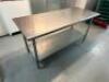 72" X 30" STAINLESS TABLE W/ UNDER SHELF - 2