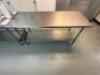 72" X 30" STAINLESS TABLE W/ UNDER SHELF - 2