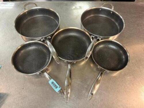 (5) PIECE KITCHEN AID SKILLET SET.