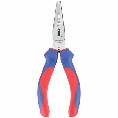 DESCRIPTION: (2) NEEDLE NOSE PLIERS BRAND/MODEL: WESTWARD #53JW95 INFORMATION: BLUE HANDLE RETAIL$: $22.66 EA SIZE: 2 1/4 IN MAX JAW OPENING, 6 IN OVE