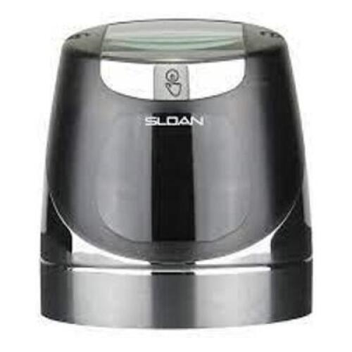 DESCRIPTION: (1) URINAL SINGLE BUTTON COVER AND SENSOR BRAND/MODEL: SLOAN #EBV306A INFORMATION: BLACK AND CHROME PLATE FINISH RETAIL$: 470.54 QTY: 1