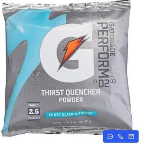 DESCRIPTION: (1) CASE OF (40) PACKETS OF SPORTS DRINK CONCENTRATE BRAND/MODEL: GATORADE #52000 INFORMATION: FROST GLACIER FREEZE RETAIL$: $80.00 EA SI