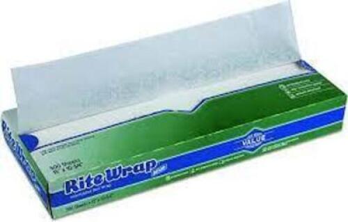 DESCRIPTION: (2) CASES OF (12) BOXES OF INTERFOLDED LIGHTWEIGHT DELI WRAP BRAND/MODEL: DIXIE RITE-WRAP #RW66 RETAIL$: $153.13 PER CASE SIZE: 6" X 10.7