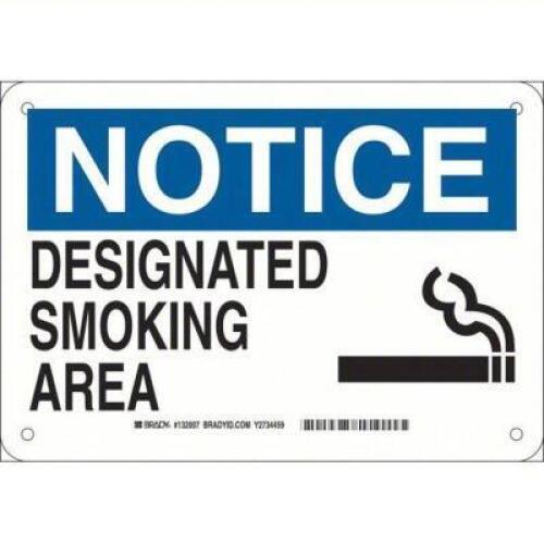 DESCRIPTION: (3) PLASTIC DESIGNATED SMOKING SIGNBRAND/MODEL: 26VG52RETAIL$: $10.65 EAQTY: 3