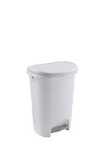 DESCRIPTION: (1) TRASH CAN BRAND/MODEL: RUBBERMAID #2118305 INFORMATION: WHITE RETAIL$: $22.98 EA SIZE: 13 QTY: 1