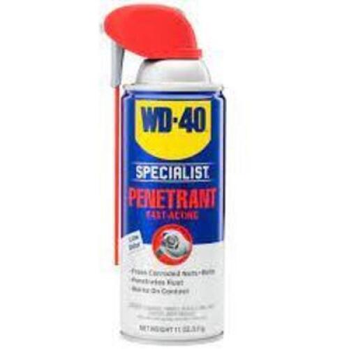 DESCRIPTION: (4) PENETRATING LUBRICANT BRAND/MODEL: WD-40 SPECIALIST #19L520 RETAIL$: $8.45 EA SIZE: 11 OZ QTY: 4
