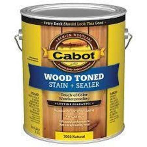 DESCRIPTION: (1) STAIN PLUS SEALER BRAND/MODEL: CABOT INFORMATION: 3000 NATURAL RETAIL$: $69.38 EA SIZE: 1 GALLON QTY: 1