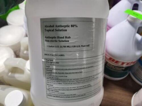 DESCRIPTION: (2) ALCOHOL ANTISEPTIC BRAND/MODEL: TOPICAL SOLUTION HAND RUB INFORMATION: 0.8 RETAIL$: $40.00 EA SIZE: 1 GALLON QTY: 2