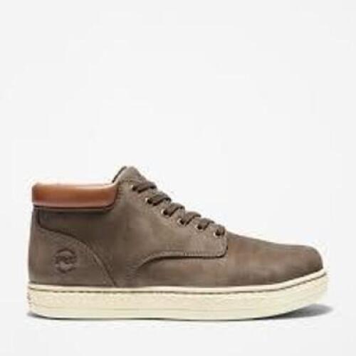 DESCRIPTION: (1) PAIR OF MEN'S DISRUPTOR CASUAL ALLOY TOE WORK SHOES BRAND/MODEL: TIMBERLAND PRO INFORMATION: BROWN RETAIL$: $156.69 EA SIZE: US MENS