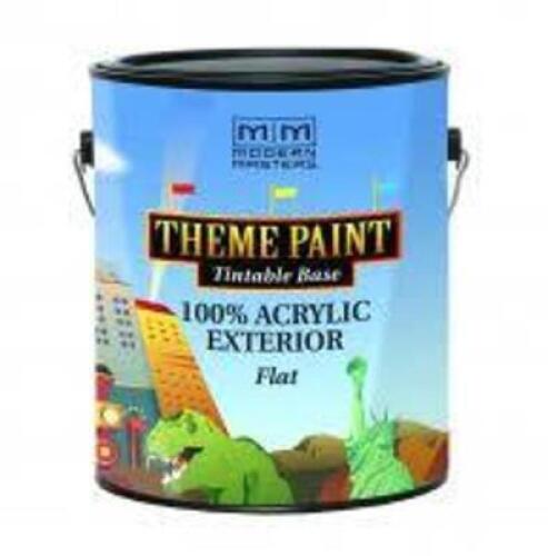 DESCRIPTION: (1) ACRYLIC EXTERIOR PAINT BRAND/MODEL: MODERN MASTERS THEME PAINT RETAIL$: $258.25 EA SIZE: 5 GALLON QTY: 1